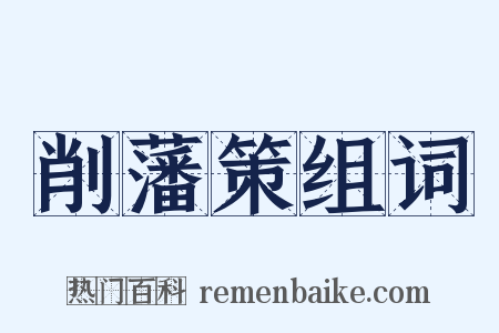 削藩策组词是什么意思的图片